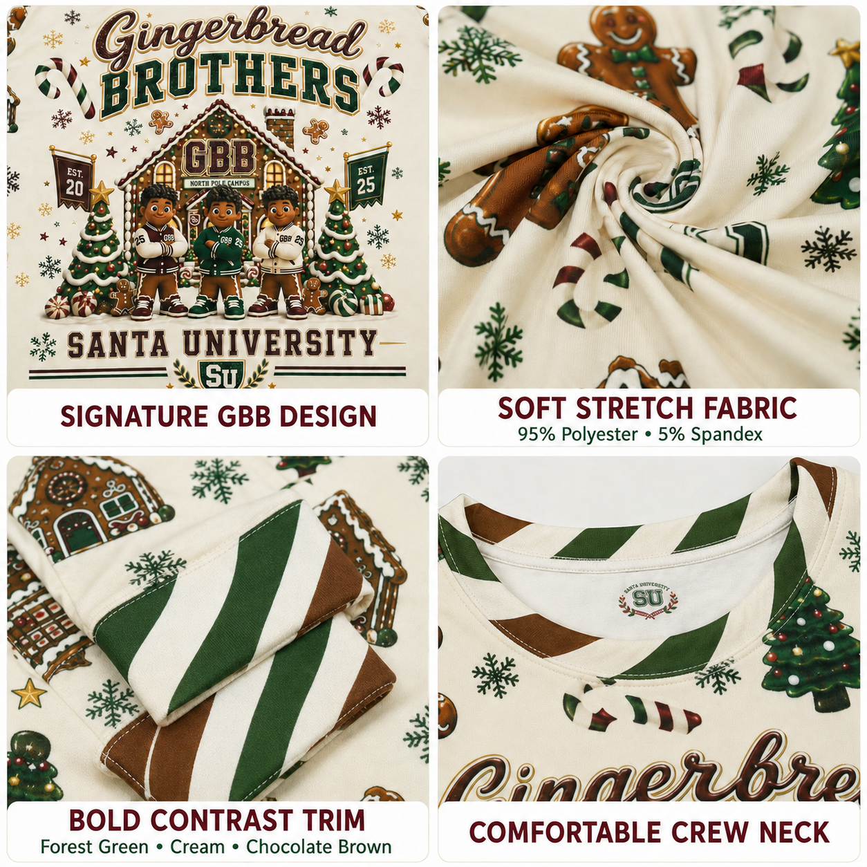 Gingerbread Brothers Matching Men & Kids