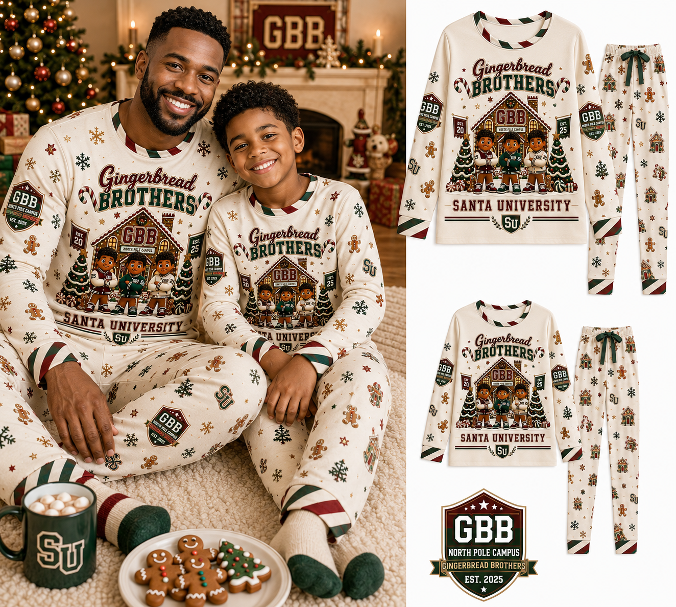 Gingerbread Brothers Matching Men & Kids